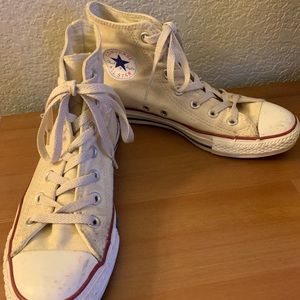 White/Cream Chuck Taylor Converse High Tops